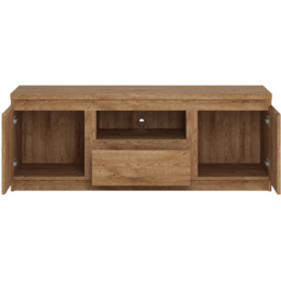 Florence Fribo 2 Door Single Drawer Golden Ribbeck Oak Wide TV Cabinet - Size: 45 x 135 x 51cm - Brown - Wilko - thumbnail 4