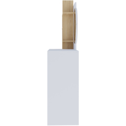 GFW Freyja Single Door Single Drawer White Oak Dressing Table with Mirror - Size: 35 x 113 x 152cm - Wilko - thumbnail 6