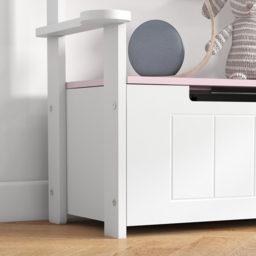 AIYAPLAY Pink Wooden Storage Bench - Wilko - thumbnail 4