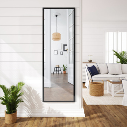 Costway Black Adjustable Full Length Wall Mounted Mirror - Size: 108 x 1.5 x 36cm - Wilko - thumbnail 4