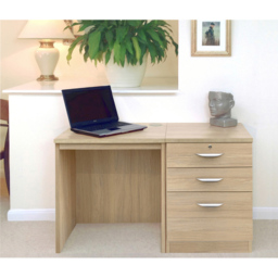 R White Cabinets 2 Drawer Single Cabinet Brown Set-02 Desk - Size: 72.8 x 107.9 x 54cm - Wilko - thumbnail 5