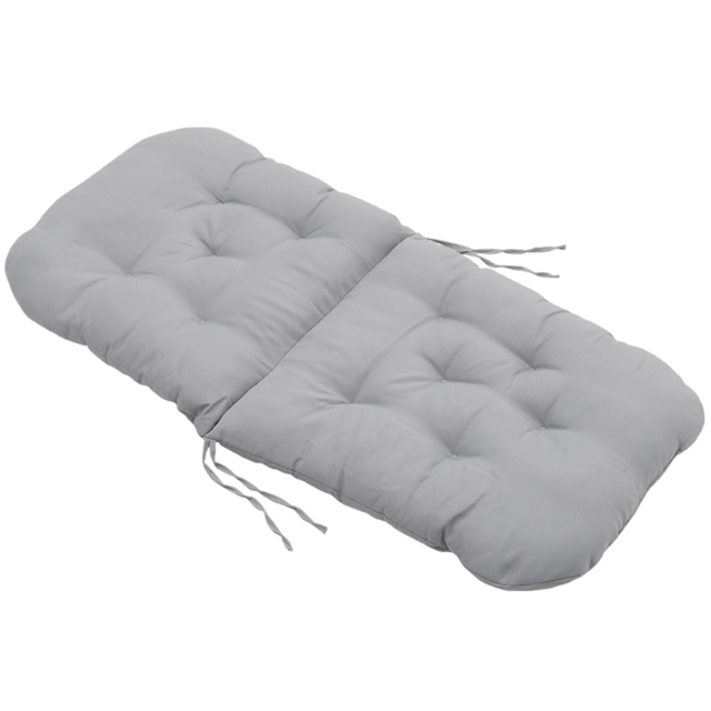Living and Home Tufted Pad Seat Cushion 60 x 120cm - Grey - Wilko - image 1