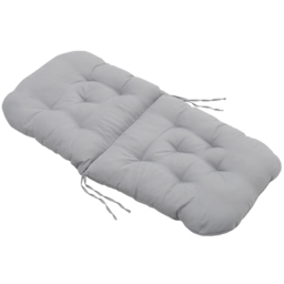 Living and Home Tufted Pad Seat Cushion 60 x 120cm - Grey - Wilko