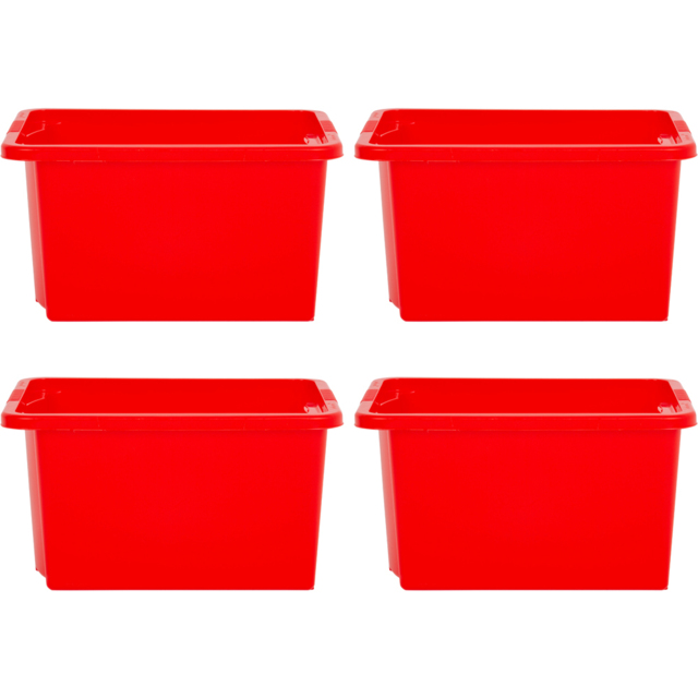 Wham 35L Red Stackable Storage Box 4 Pack - Wilko - image 1