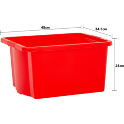Wham 35L Red Stackable Storage Box 4 Pack - Wilko - thumbnail 6