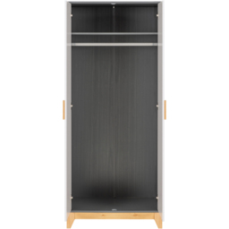 Seconique Cleveland 2 Door White and Grey Metal Effect Wardrobe - Wilko - thumbnail 5