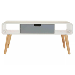Premier Housewares Single Drawer Single Shelf Milo Coffee Table - Size: 100 x 50 x 45cm - Multi - Interiors by Premier - Wilko - thumbnail 6