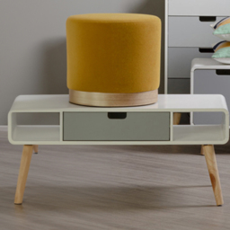 Premier Housewares Single Drawer Single Shelf Milo Coffee Table - Size: 100 x 50 x 45cm - Multi - Interiors by Premier - Wilko - thumbnail 1