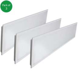 ENER-J 3 Pack 40W 6500K LED Ceiling Backlit Panel Lights - Size: 124.5 x 33 x 33cm - White - Wilko