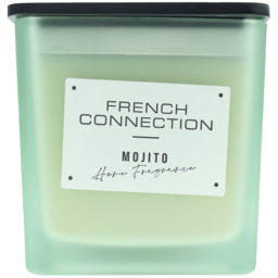 French Connection Square Range Mojito Scented Candle - Size: 11.3 x 10.6 x 10.3cm - n/a - Wilko