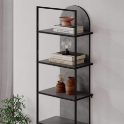 FWStyle Archy 5 Tier Grey Dual Tone Bookcase Display Unit - Size: 5 Shelf - Wilko - thumbnail 5