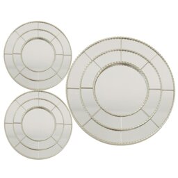 Set of 3 Belmont Decorative Mirrors - Silver - Wilko - thumbnail 1