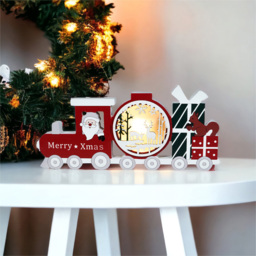 Xmas Haus LED Festive Village Train Ornament - Size: 300 x 145 x 40cm - Red - Wilko - thumbnail 3