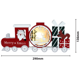 Xmas Haus LED Festive Village Train Ornament - Size: 300 x 145 x 40cm - Red - Wilko - thumbnail 6