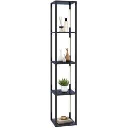 Costway Black 4 Shelf with Dimmable LED Bulb Floor Lamp - Size: 51 x 33 x 16cm - Wilko - thumbnail 1