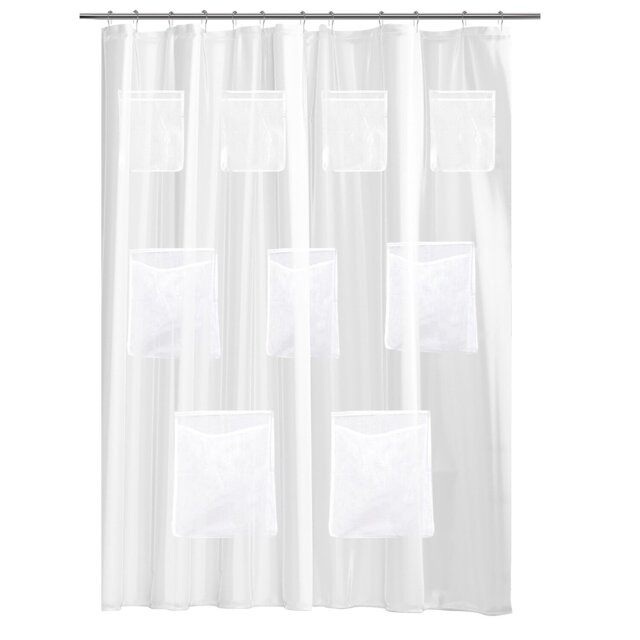 Shower Curtain with Storage - Clear - Wilko