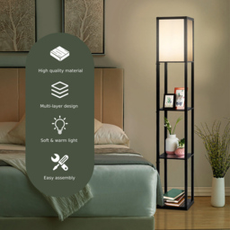 Costway 3 Shelf Freestanding Floor Lamp - Size: 44 x 30 x 18cm - Multi - Wilko - thumbnail 7