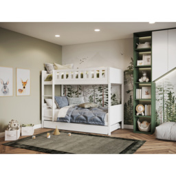 Flair Bea 2 Sleeper White Bunk Bed with Trundle - Size: Single - Wilko - thumbnail 6