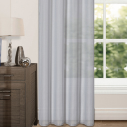 Velosso Riva Grey Eyelet Voile Panel Curtain 150 x 137cm - Size: w 150 x D 137cm - Wilko - thumbnail 4