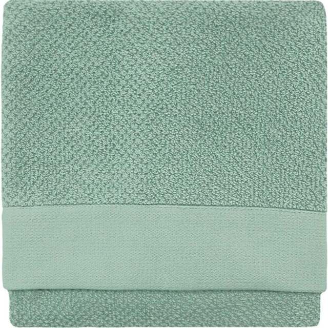 furn. Textured Cotton Smoke Green Bath Sheet - Size: 90 x 150cm - Wilko - image 1