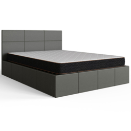 GFW Double Grey Faux Leather End Lift Ottoman Bed with Memory Pocket Spring Mattress - Wilko - thumbnail 5