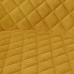 Julian Bowen Luxe Set of 2 Mustard Velvet Dining Chair - Yellow - Wilko - thumbnail 5