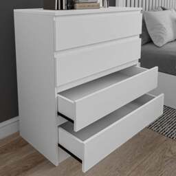 Flair Toivo 4 Drawer White Chest of Drawers - Wilko - thumbnail 1