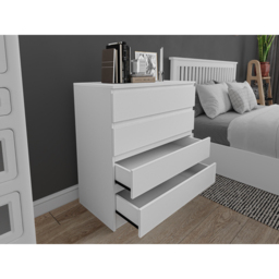 Flair Toivo 4 Drawer White Chest of Drawers - Wilko - thumbnail 5