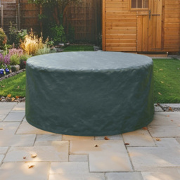 Home Source Duracover Small Round Patio Set Cover - Size: 94 x 140 x 140cm - Grey - Wilko - thumbnail 3