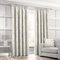 Intimates Serena Cream Tape Top Curtains 168 x 223cm - Size: W 168 x D 223cm - Wilko - thumbnail 1