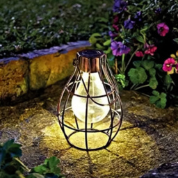 Garden Mile Hanging Firefly Solar LED Lantern Set 3 Pack - Size: 16 x 20 x 12cm - Brown - Wilko - thumbnail 3