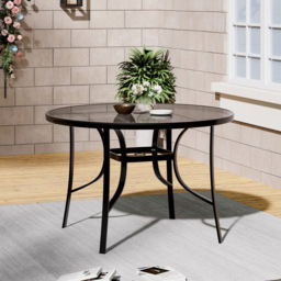 Living and Home 4 Seater Garden Dining Set Black and Grey - Wilko - thumbnail 7