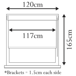 Textured Blackout Roller Blind Silver 120cm - Wilko - thumbnail 6