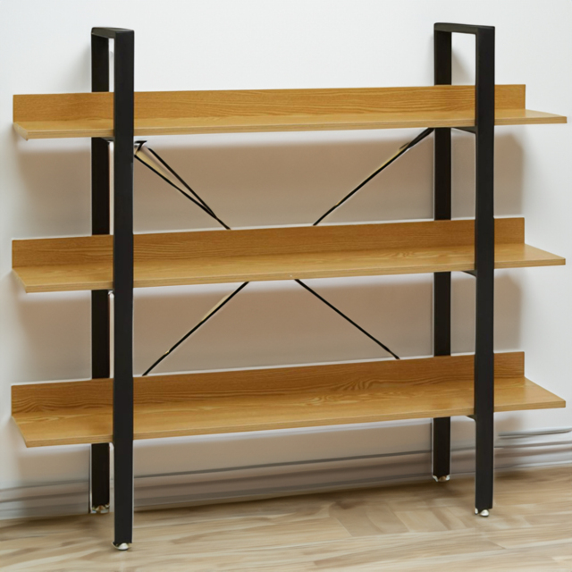 Premier Housewares Laxton 3 Shelf Light Yellow Bookshelf - Multi - Interiors by Premier - Wilko - image 1