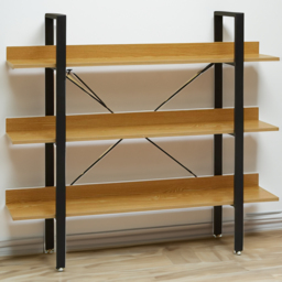Premier Housewares Laxton 3 Shelf Light Yellow Bookshelf - Multi - Interiors by Premier - Wilko