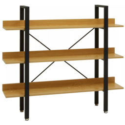 Premier Housewares Laxton 3 Shelf Light Yellow Bookshelf - Multi - Interiors by Premier - Wilko - thumbnail 3