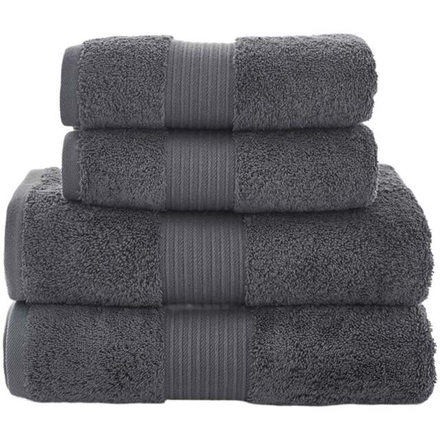 Deyongs Bliss Pima Carbon Hand Towel 2 Pack - Size: 50 x 90cm - Grey - Wilko - image 1