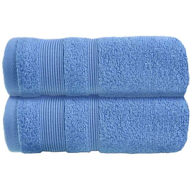 Allure Bath Fashions Luxury Zero Twist Egyptian Cotton Cornish Blue Hand Towel 2 Pack - Size: 50 x 85cm - Wilko - image 1