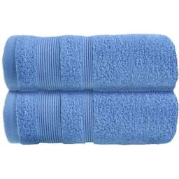 Allure Bath Fashions Luxury Zero Twist Egyptian Cotton Cornish Blue Hand Towel 2 Pack - Size: 50 x 85cm - Wilko - thumbnail 1