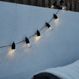 ValueLight Maritta Festoon Black Warm White Outdoor String Globe Light Set of 30 - Size: 12 x 1236 x 25cm - ValueLights - Wilko - thumbnail 1