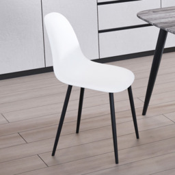 Core Products Aspen Set of 2 White and Black Curved Dining Chairs - Wilko - thumbnail 6