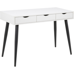 Florence Neptun 3 Drawer White and Black Office Desk - Furniture To Go - Wilko - thumbnail 3