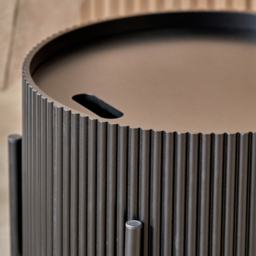 Pacific Lifestyle Henderson Black Wood and Black Metal Storage Side Table - Wilko - thumbnail 4