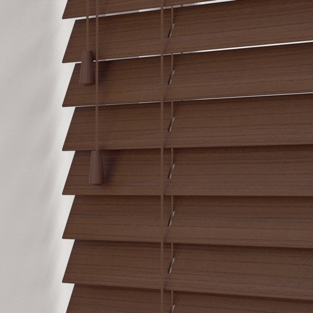New Edge Blinds Grained Venetian Blinds Chocolate 120cm - Size: W 120cm x D 130cm - Wilko - image 1
