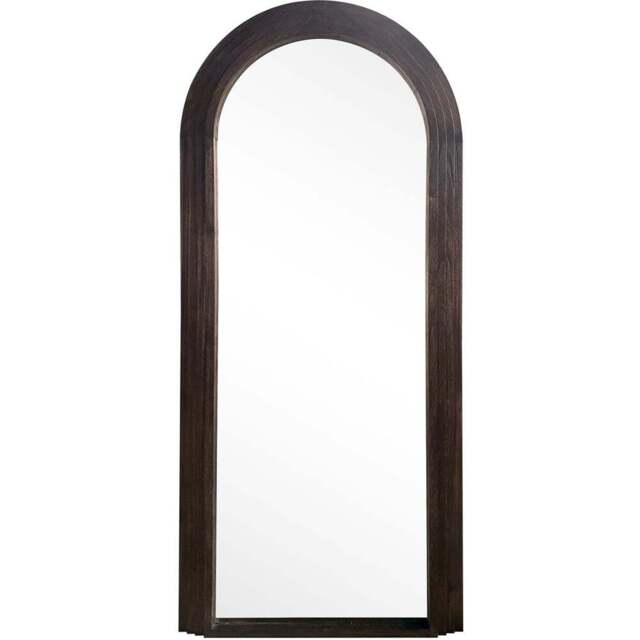 Evie 180 x 80cm Brown Ridged Arch Lean To Mirror - The Port. Co Gallery - Wilko - image 1