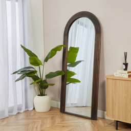 Evie 180 x 80cm Brown Ridged Arch Lean To Mirror - The Port. Co Gallery - Wilko - thumbnail 3