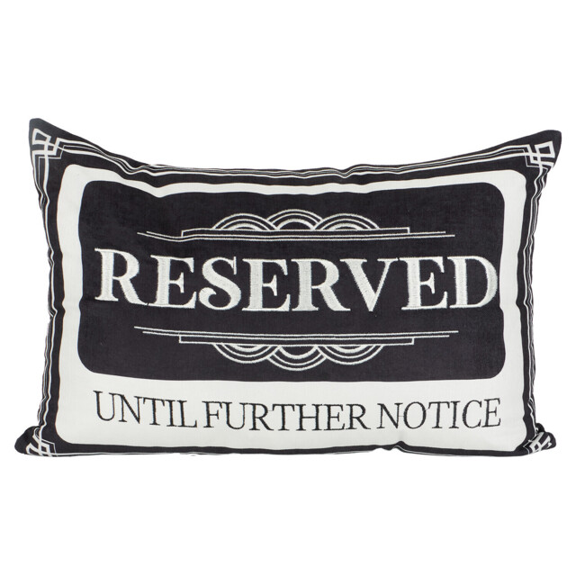 Reserved Until Further Notice Cushion - Black - Wilko - image 1