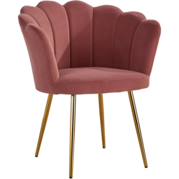 Home Source Pink Scallop Round Back Accent Chair - Size: Single - Wilko - thumbnail 3