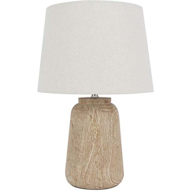 Lindon Table Lamp - Neutral and White - Wilko - image 1