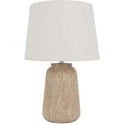 Lindon Table Lamp - Neutral and White - Wilko - thumbnail 1
